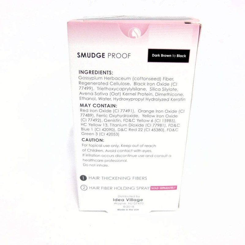 Hairology Hair Building Thickening Fibers, Black, 0.2 Ounce