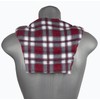 Neck Pillow with Back Section Flannel Checked Red Cherry Stone