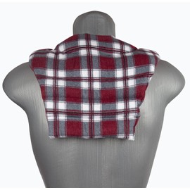 Neck Pillow with Back Section Flannel Checked Red Cherry Stone Cushion Neck Pillow Back Heat Cushion