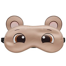 Sleep Mask Travel Relax Eye Cover Bed Emoji Nap Blindfold Brown Bear [042]