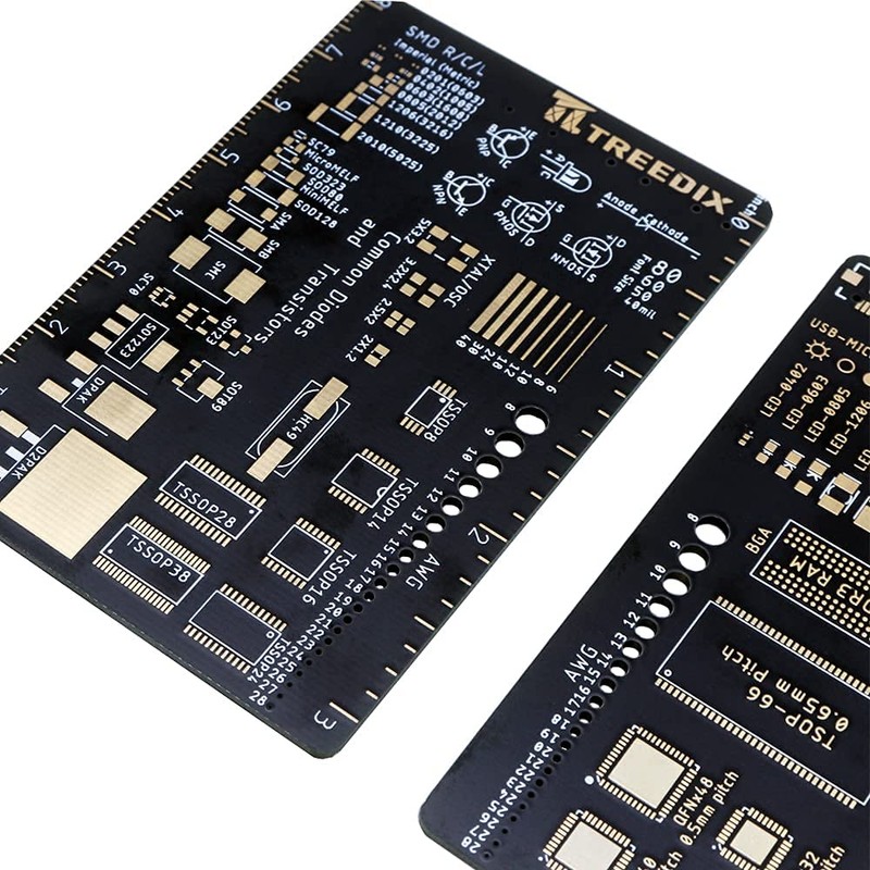 Treedix 2PCS PCB SMD AWG Rulers, USB-Micro LED Blink Rulers