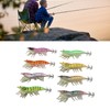 8pcs Shrimp Lures Luminous Silicone Realistic with Sound Beads Shrimp