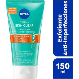 NIVEA Derma Skin Clear Gel Exfoliante Anti‑imperfecciones 150 ml – Puntos negros y poros limpios