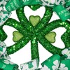Shamrocks and Ribbons St. Patrick's Day Wreath 24-Inch Unlit