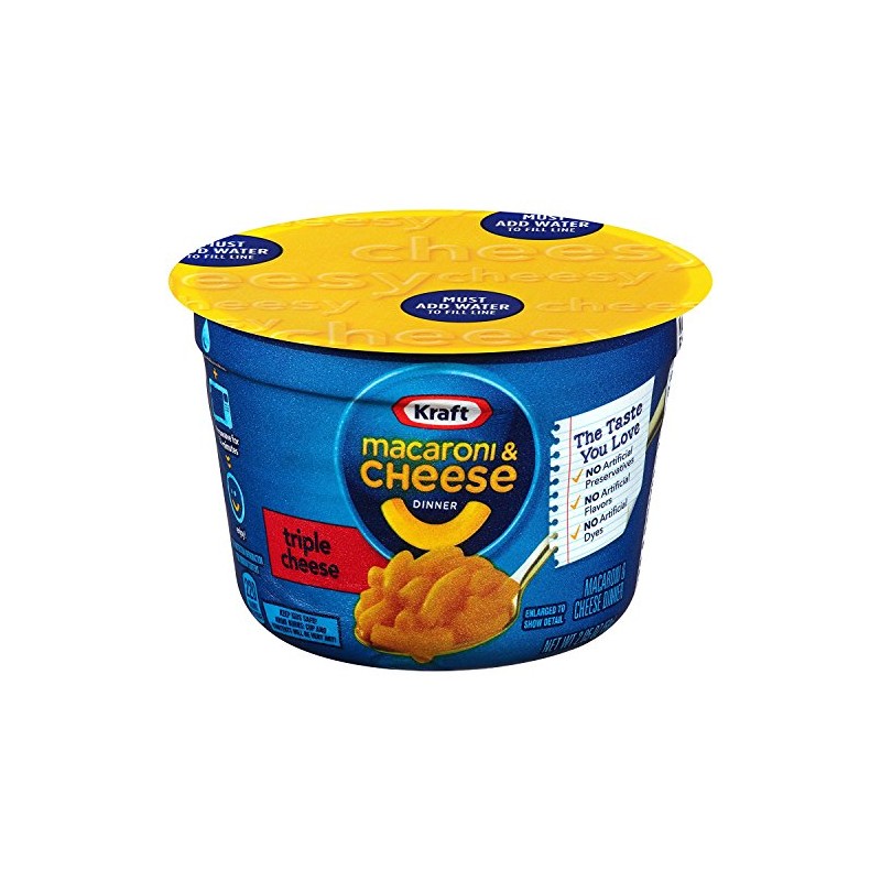 Kraft Easy Mac Triple Cheese Microwavable Cup (2.05 oz Cups,