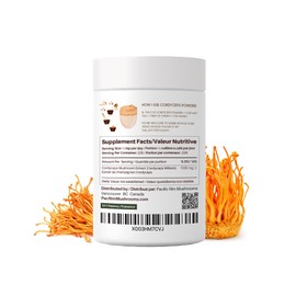 Pacific Rim Mushrooms Cordyceps Mushroom Powder - Organic Mushroom Extract Supplement, Ultra Strength 10:1 Cordyceps to Support Energy, Endurance and Vitality, 226 grams