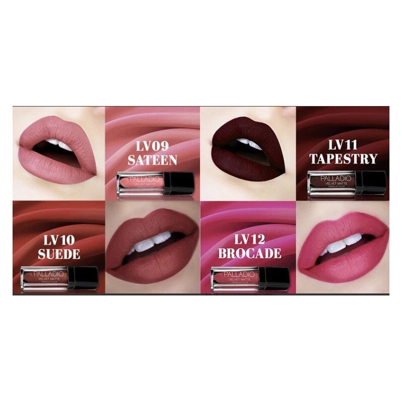 Palladio Velvet Matte Cream Lip Color Damask Midnight Purple Long
