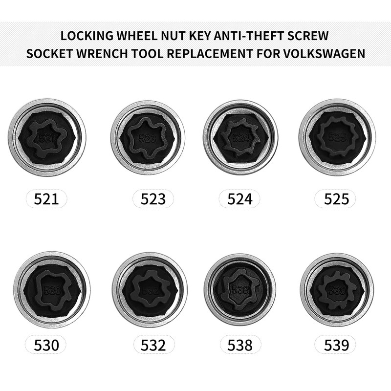 Namolit Replacement for Volkswagen Security Master Locking Wheel Nut Key