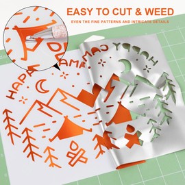 VINYL FROG Matte Metallic Adhesive Vinyl, 12"x6ft Orange Metallic Craft Permanent Vinyl Roll - Metallic Satin Adhesive Vinyl for Cricut Machine & Silhouette Cameo,(VF-SV-MS-OR-6ft)