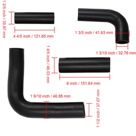 Tendparts 180085M Radiator Hose Kit Compatible with Massey Ferguson Tractor 35 135 203 205 230 235 Replace 186826M1 186968M1 Radiator Hose Kit 731256M1 732443M1 747936M91