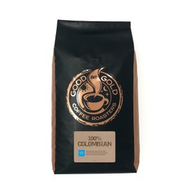 Colombian Supremo Coffee, Medium Roast, 5 Pound Bag, Whole Bean - Good As Gold Coffee Roasters