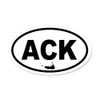 CafePress ACK Nantucket Map Oval Car Magnet, Euro Oval Bumper
