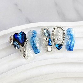 Blue East Handmade Nail Tips - Ballerina L / 블루이스트 수제네일팁 - 발레리나L