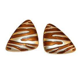 Trendy Zebras Pattern Metal Earrings