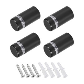 METALLIXITY Sign Spacer Screws (12 x 23 mm) 4 Pieces Stainless Steel Advertising Screws Glass Acrylic Nail - for Picture Frame Sign Display Matt Black