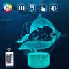 CooPark 3D Dolphin Illusion Lamp, Ocean LED Optical Hologram Night