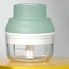 Electric Garlic Chopper USB Charging Cordless 3 Blades Garlic Masher