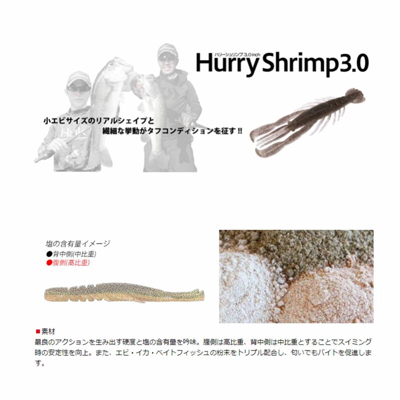 Bottom Up Harry Shrimp 3in Grippan Chart