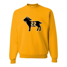Medium Gold Mens Clark Goat 22 Sweatshirt Crewneck
