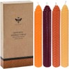 DEYBBY 8" Hand-Rolled Beeswax Taper Candles 4 Pack Cone Top,Pure