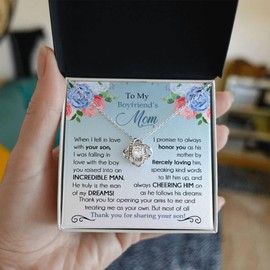 To My Boyfriend's Mom Necklace, Boyfriend's Mom Gifts From Girlfriend, Necklace For Boyfriend's Mom, Gifts For Boyfriend's Mom, Birthday Gifts For Boyfriend's Mom, Boyfriend's Mom Christmas Gift