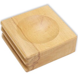 BENCH WIZARD Jumbo Dapping Block | Dual Circular & Tubular Shapes | 5" (12.7 cm) to 5.25" (13.3 cm) Circular Shapes | 6/8" (1.9 cm) to 1" (2.5 cm) Tubular Shapes | Solid Hardwood Construction