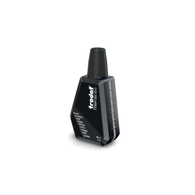 Trodat 7011 Tinta para Sellos de Entintado Manual, 28ml, Negra