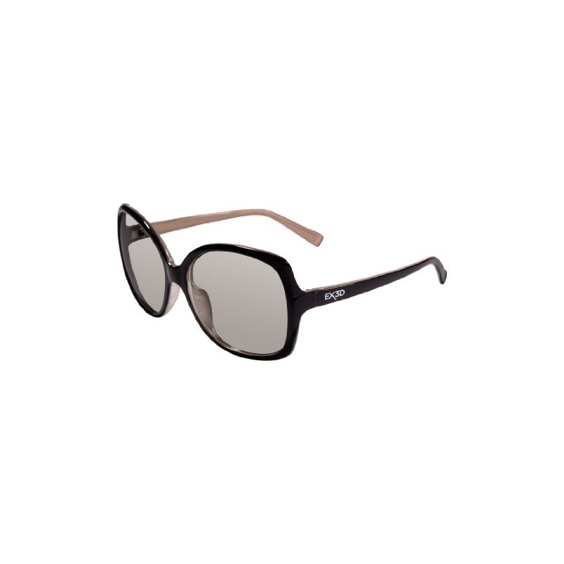 EX3D EX3D1008 Classic Polarized 3D Glasses for Women - Black/Beige