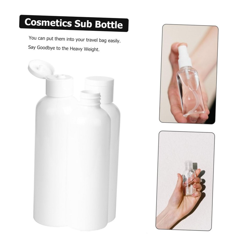 Healeved 2sets Travel Bottle Set Toiletry Refillable Cosmetic Container Shampoo
