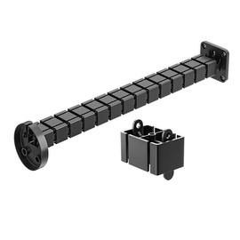 CiCixixi Cuba Slim Line Cable Management Rectangular Length 125 cm, Desks Flexible Cable Tube, Cable Hose, Height-Adjustable, Removable and Splicing, Black (Without Screws)