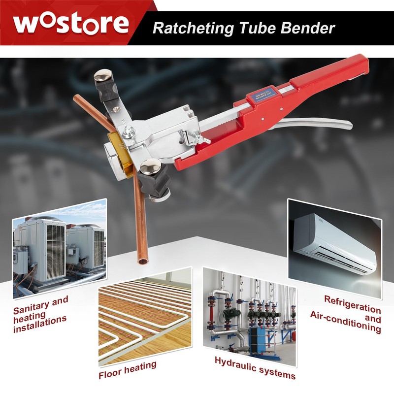 Wostore Tube Bender Kit with Reverse Bend Includes 1/4-7/8 Sizes