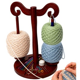 Wooden Yarn Holder for Crocheting, Magnetic Yarn Spinner, Crochet Gift