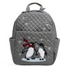 Vera Bradley Women's Small Backpack Bookbag, Penguin Pair-Recycled Cotton, One