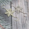 Silver Snowflake S-shaped Hooks - 20 PCS Metal Christmas Tree