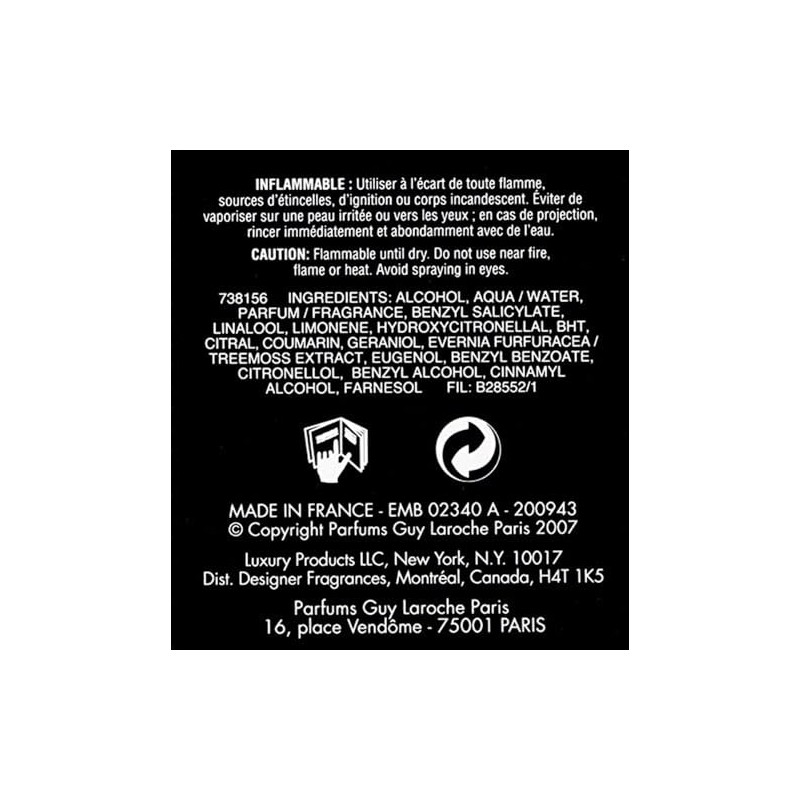 Guy Laroche - Drakkar Noir de hombre. Rocíe 3.4 onzas