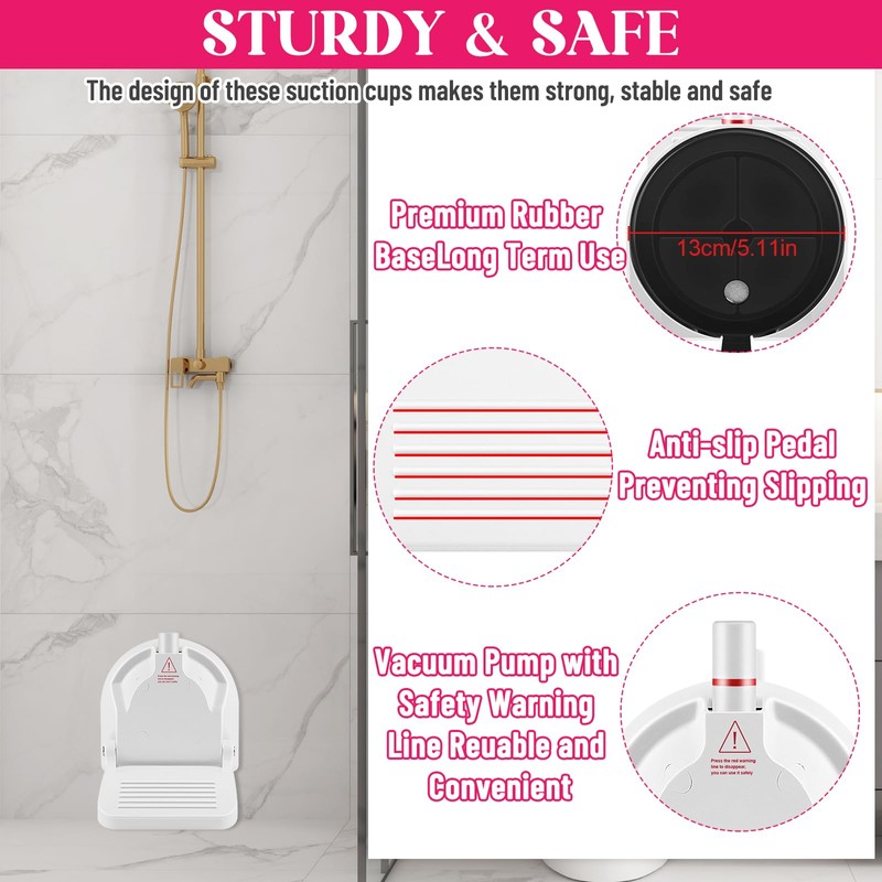 Foot Rest for Shower to Shave Legs, Foldable Shaving Step