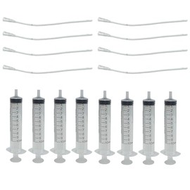 8Pcs Pet Bird Parrot Milk Syringe Set, Bird Hand Feeding Syringe with Soft Tubes for Pets - 10ml