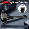 Ignition Coil Pack and Iridium Spark Plug Compatible with Nissan
