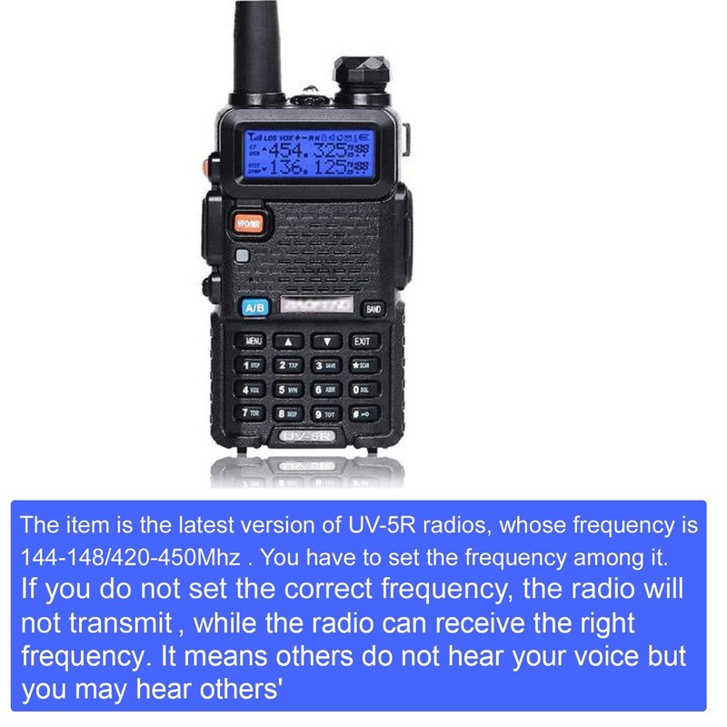 Baofeng UV-5R Ham Dual Band Two Way Radio 144-148/420-450Mhz,Nicama Walkie