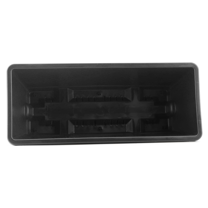 LEXININ 6 Pack 17 Inch Black Plastic Rectangular Window Planter