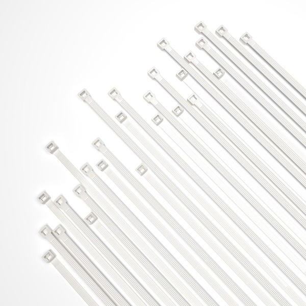 Aroono 100pcs 4 inch White Zip Ties-0.1 Width, 18lb Strength,