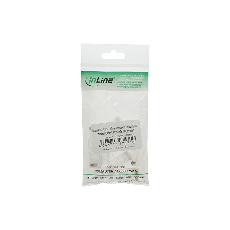 InLine® 73011 RJ-45 Wire Connectors (Transparent White)