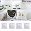 40X40 White Plain Sublimation Blanks Pillow Case Cushion Cover Pillowcase