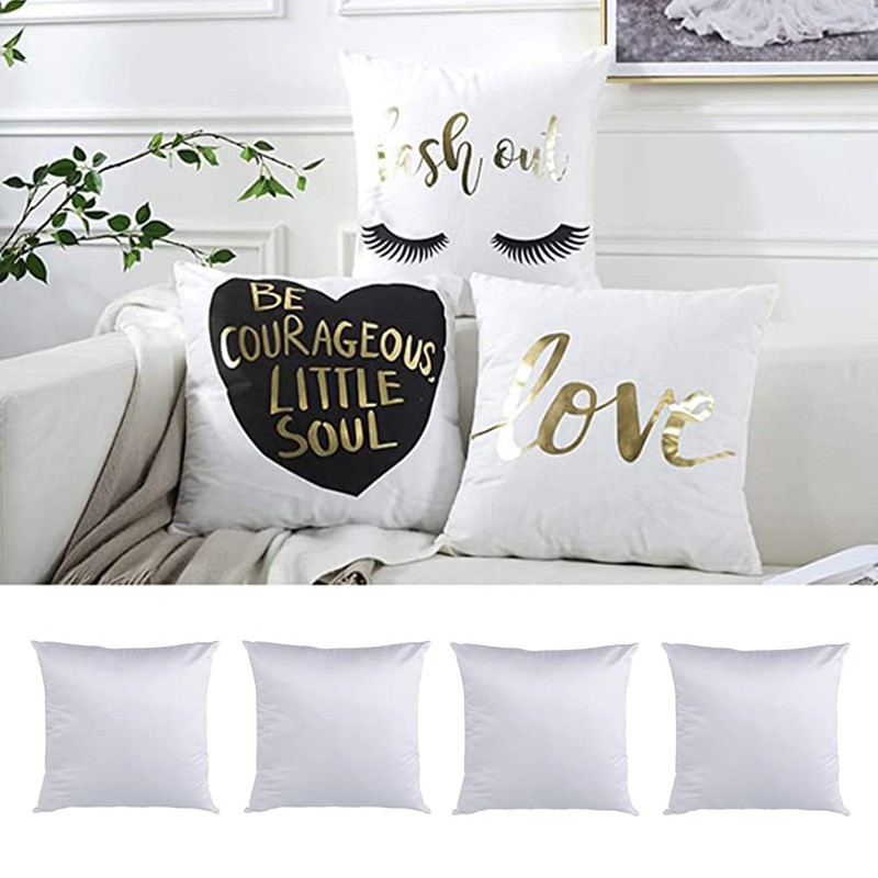 40X40 White Plain Sublimation Blanks Pillow Case Cushion Cover Pillowcase
