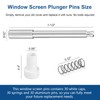 30 Pack Window Screen Plunger Latches 5/32" x 1-1/2"