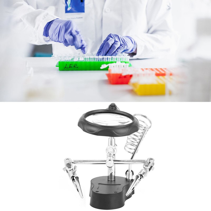 Helping Hand Repair Stand Magnifying Glass Auxiliary Clip Clamp with