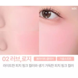 2AN 투에이엔 블러셔 듀얼 치크 웜톤 발색 02 러브 로지 BNS Two-in-One Blusher Dual Cheek Warm Tone Color 02 Love Rose BNS
