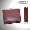 RFID Wallet - Contactless Card Protection - Shiny Brown Genuine