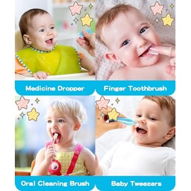 Baby Grooming and Healthcare Kit, Portable Baby Safety Care Set with Hair Brush Comb Nail Clipper Nasal Aspirator for Nursery Newborn Infant Girl Boy 