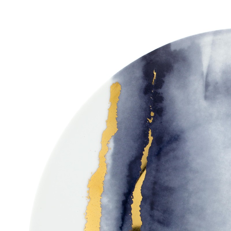 Joseph Sedgh Collection “Lazuli” 12-Piece Porcelain Dinnerware Set, Service for